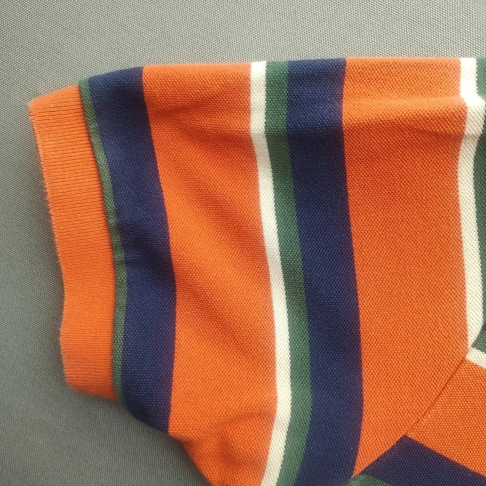Ralph‎ Lauren Men's Shirt Multicolored Striped Pullover Polo Short Sleeve XL
